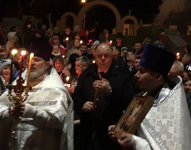 Вадим Супиков встретил Пасху в Покровском архиерейском соборе