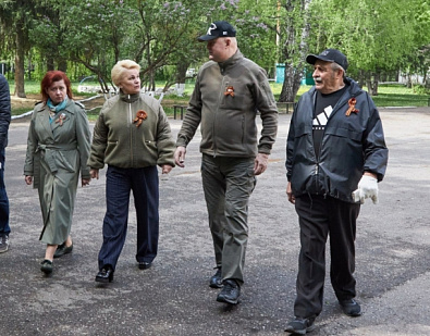 В преддверии Дня Победы приняли участие в благоустройстве парка «Патриот» в селе Рамзай