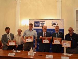 Торжественная церемония спецгашения почтового блока в честь 350-летия Пензы