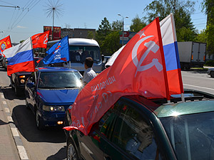 В сурском крае проходит автопробег в честь Великой Победы