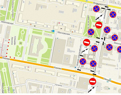 Временно изменяется схема движения по улицам Бакунина и Московской